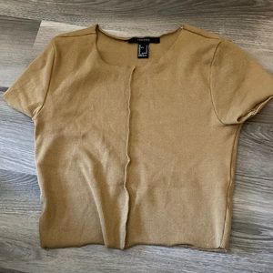 Beige short sleeve top